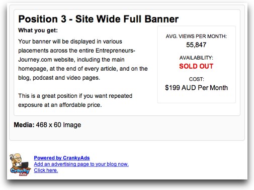 CrankyAds.com Generated Ad Campaign Box