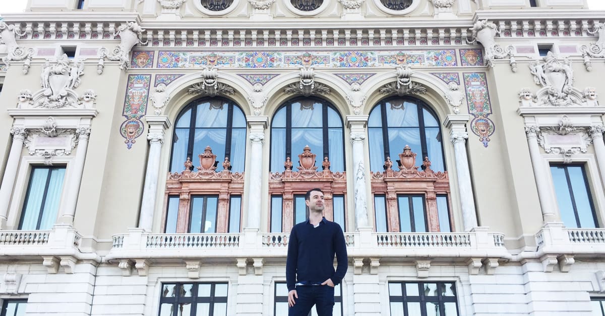 Yaro behind the Monaco Casino (money safely invested, not gambled!)